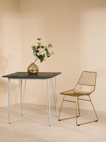 Geometric Gold Wire Chair