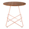 Golden Grain Metal Dining Table