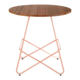 Golden Grain Metal Dining Table