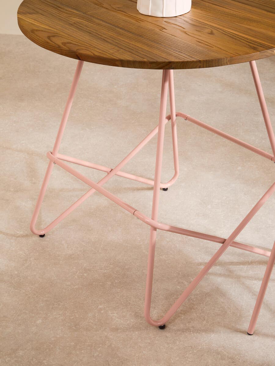 Golden Grain Metal Dining Table