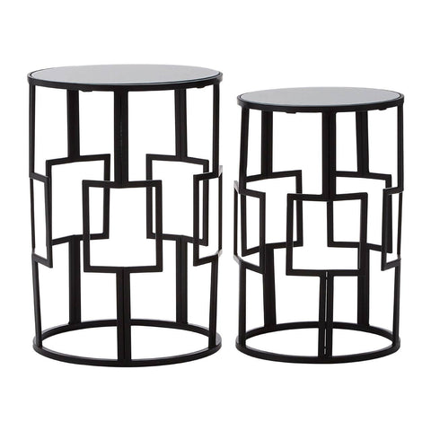 Angular Black Iron Tables