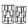 Modern Black Iron Tables Set