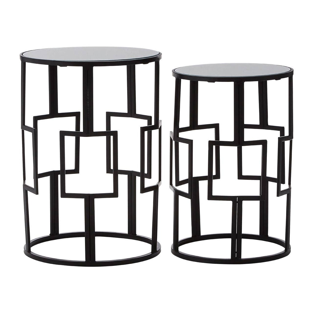 Modern Black Iron Tables Set