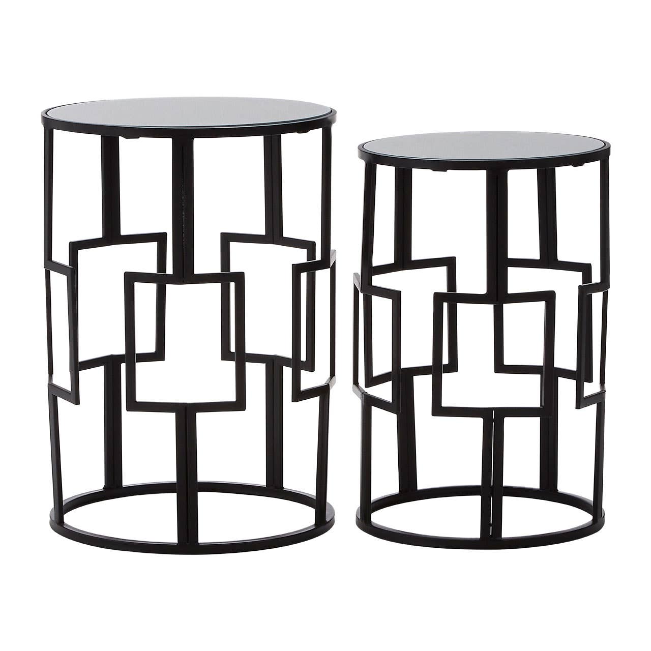 Modern Black Iron Tables Set