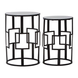 Modern Black Iron Tables Set
