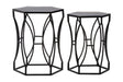 Concave Black Side Tables Avant-Garde