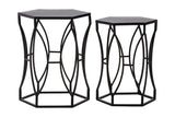 Concave Black Side Tables Avant-Garde