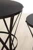 Cross Design Black Side Tables