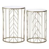 Champagne Arrow Side Tables