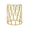 Gold Leaf Glass Side Table