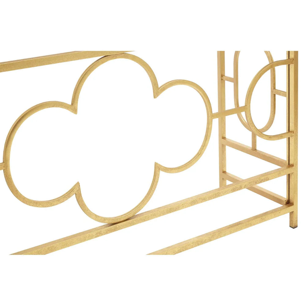 Golden Moorish Glass Console Table