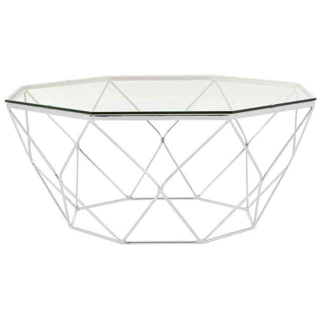 Diamond Geometry Glass Coffee Table
