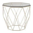 Octagonal Nickel End Table