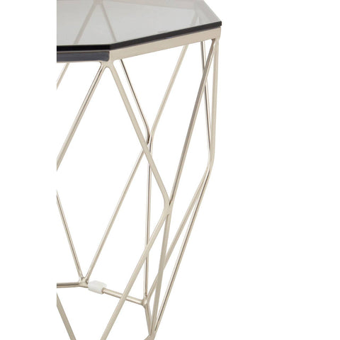 Octagonal Nickel End Table