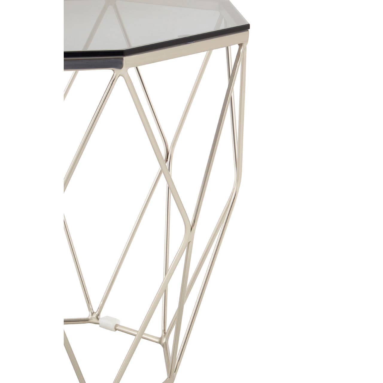 Octagonal Nickel End Table