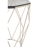 Octagonal Nickel End Table