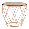 Rose Gold Geometric End Table