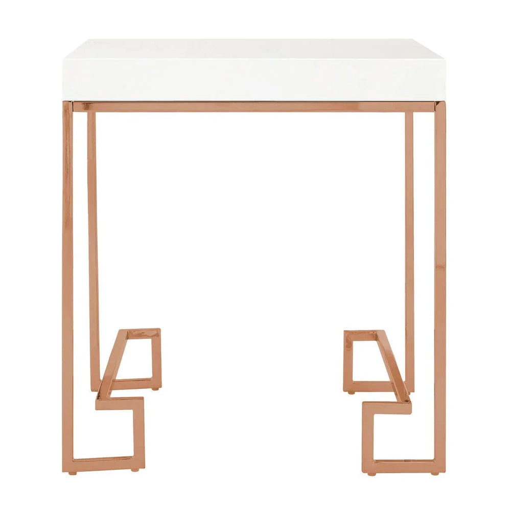 Rose Gold Angled End Table