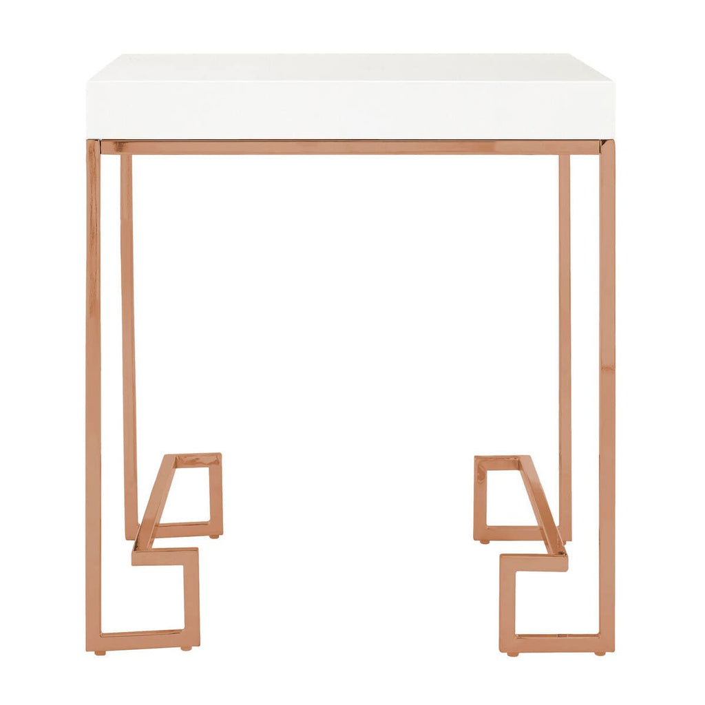 Rose Gold Angled End Table