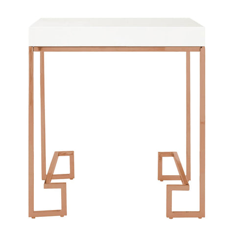 Rose Gold Angled End Table