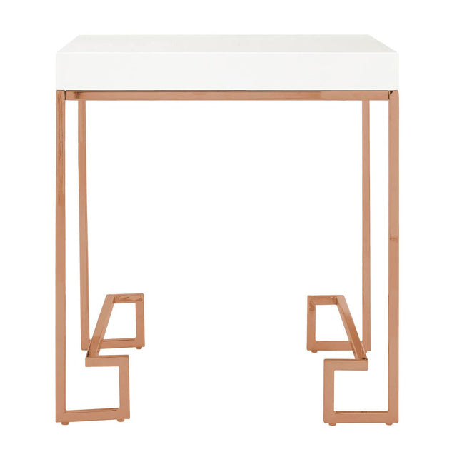 Rose Gold Angled End Table