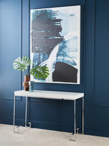 Chrome Elegance Console Table