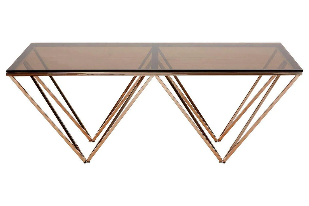 Champagne Prismatic Glass Coffee Table