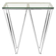 Chrome Triangular End Table
