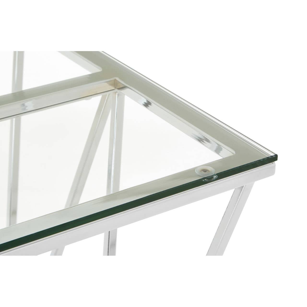 Chrome Triangular End Table