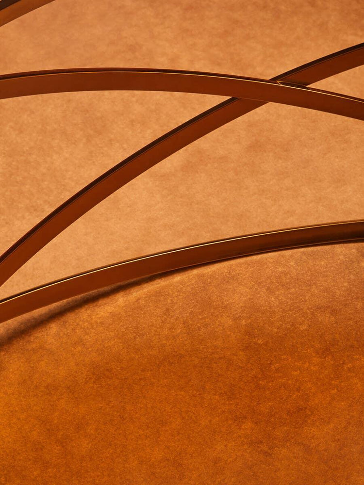 Champagne Hoop Glass Coffee Table