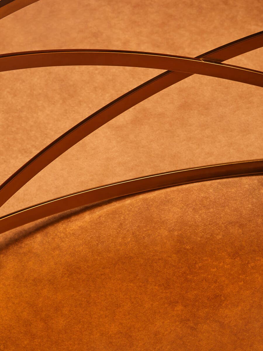 Champagne Hoop Glass Coffee Table