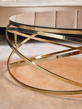 Champagne Hoop Glass Coffee Table