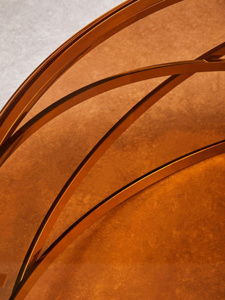 Champagne Hoop Glass Coffee Table