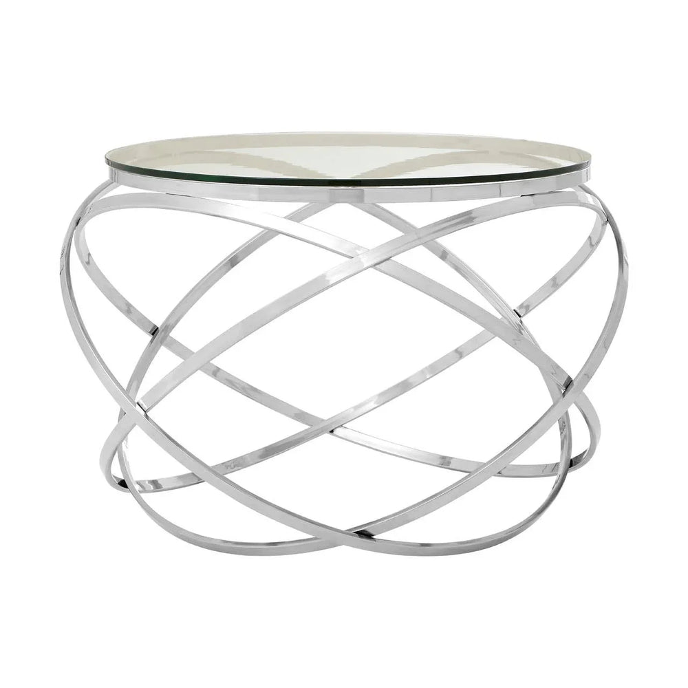 Circular Glass End Table