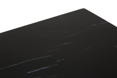 Black Marble Square End Table