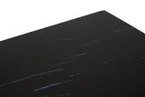 Black Marble Square End Table
