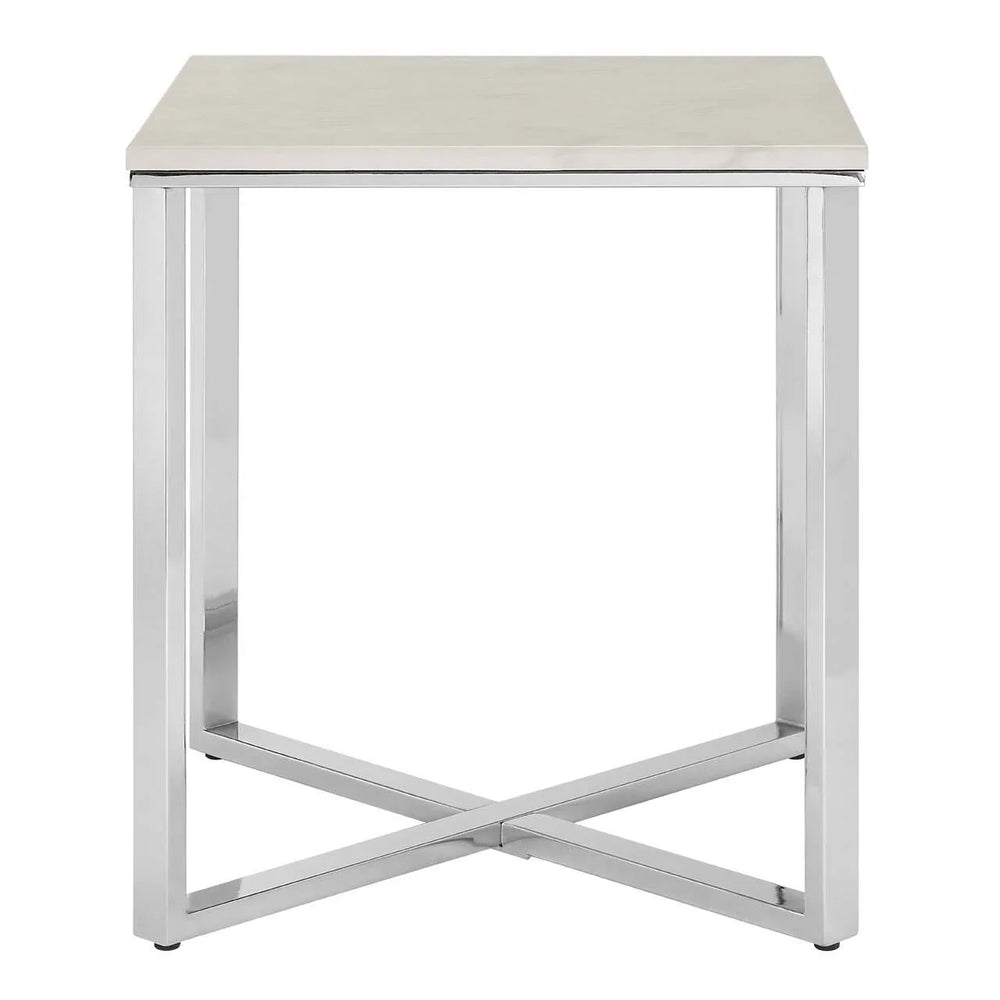 Elegance Marble Chrome End Table