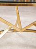 Champagne Gold Glass Coffee Table