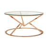 Rose Gold Glass Coffee Table