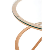 Rose Gold Glass Coffee Table