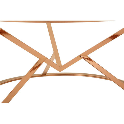 Rose Gold Glass Coffee Table