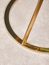 Champagne Gold Glass End Table