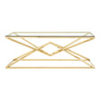 Champagne Geometric Glass Coffee Table