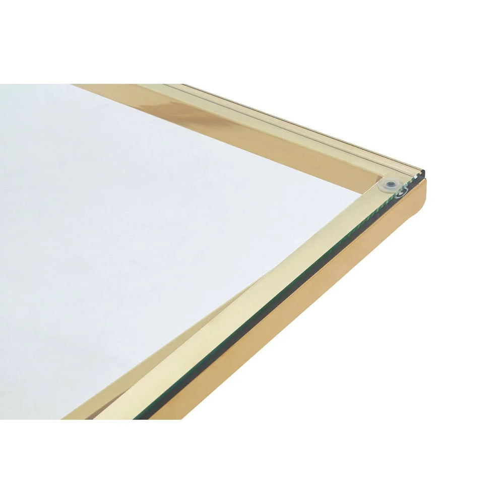 Champagne Geometric Glass Coffee Table