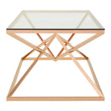 Rose Gold Glass Coffee Table