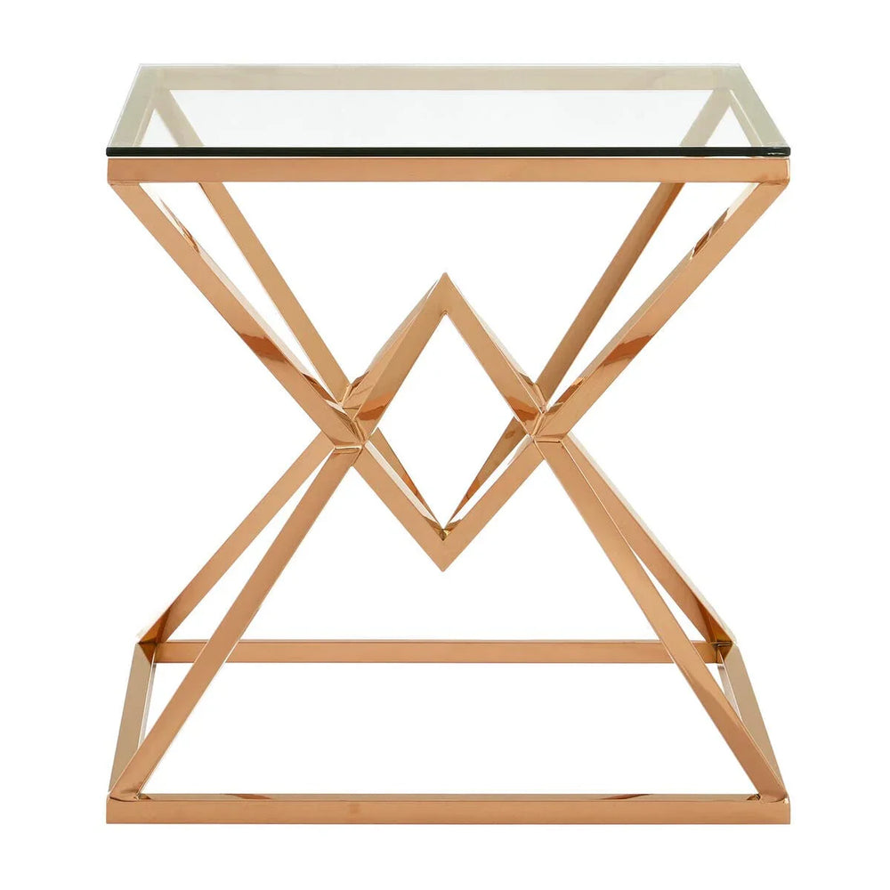 Rose Gold Steel Glass End