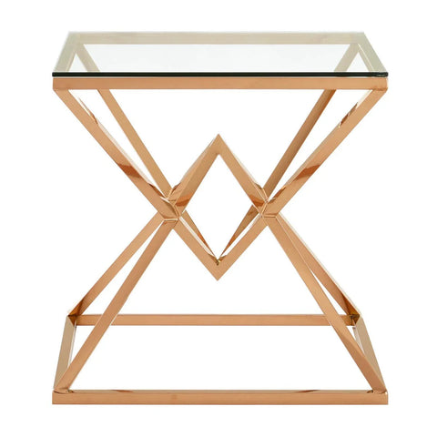 Rose Gold Steel Glass End