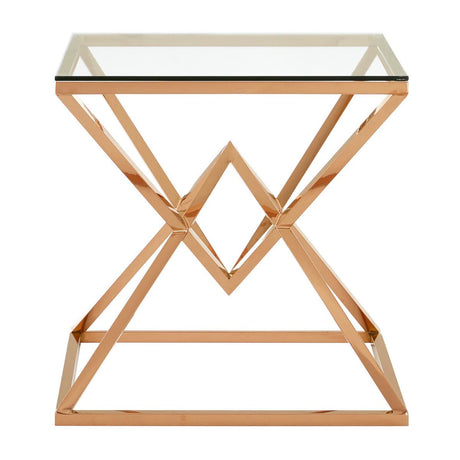 Rose Gold Steel Glass End