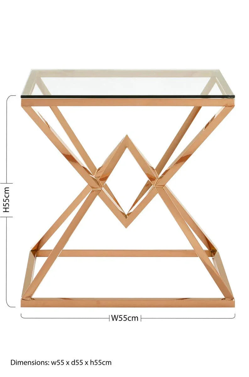 Rose Gold Steel Glass End