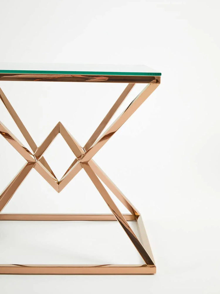 Rose Gold Steel Glass End